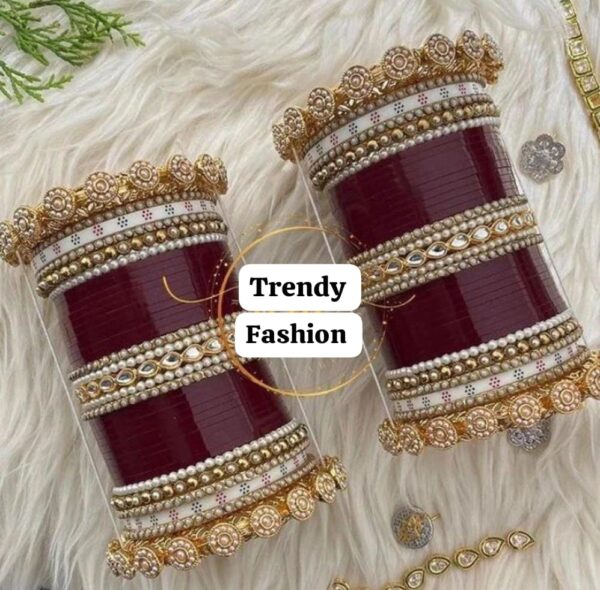 Punjabi Bridal Traditonal kundan chuda set/Wedding chooda/traditional bridal chuda/traditional choora/bridal bangles/Chura/chuda set